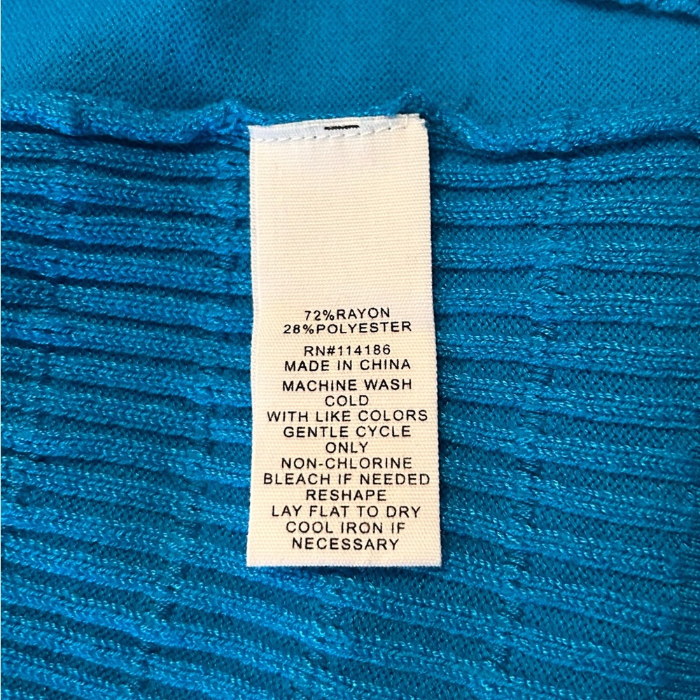 89th + MADISON Women Cardigan, Long Sleeves, Blue, Size Medium - Picture 6 of 6